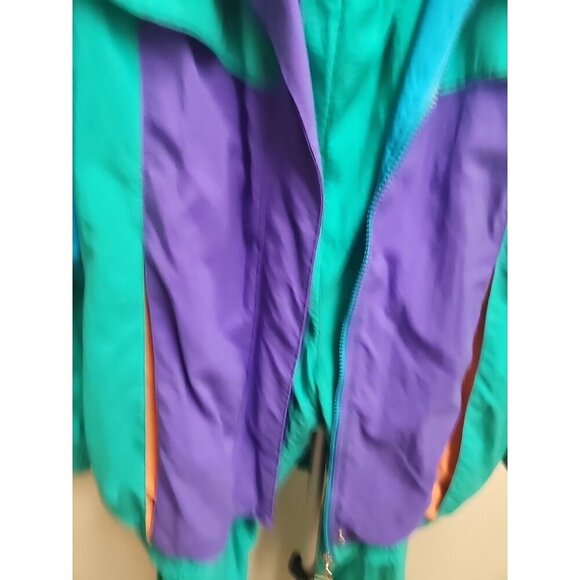 Vintage 80s Casual Isle Color Block Neon Track Suit Size XL Excellent Condition - Picture 4 of 13